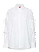 Evangelina Tops Blouses Long-sleeved White HUGO