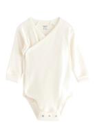 Body Wrap Rib Solid Bodies Long-sleeved White Lindex