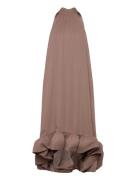 Sabrina Halterneck Ruffled Maxi Dress Polvipituinen Mekko Multi/patter...