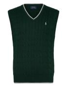 Cable-Knit Cotton Sweater Vest Liivi Green Polo Ralph Lauren
