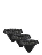 3 Pack Madison Thong Stringit Alusvaatteet Black Hunkemöller