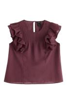Blouse Carrie Tops Blouses Sleeveless Burgundy Lindex