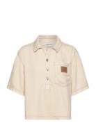 Phor Tops Shirts Short-sleeved Cream Munthe