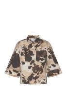 Nuivy Shirt Tops Shirts Short-sleeved Brown Nümph