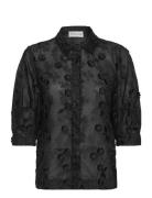Pust Tops Shirts Short-sleeved Black Munthe