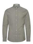 Slim Classic Poplin Shirt Tops Shirts Casual Grey GANT
