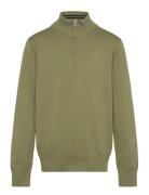 Shield Cotton Half Zip Tops Knitwear Pullovers Green GANT