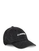 Pitstop Washed Cotton Cap Accessories Headwear Caps Black J. Lindeberg