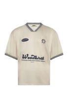 Wbbeam Sports Tee Tops T-shirts Short-sleeved Cream Woodbird