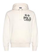 Slub Fleece Graphic Hoodie Tops Sweat-shirts & Hoodies Hoodies White P...