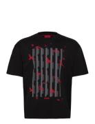 Digraph Tops T-shirts Short-sleeved Black HUGO