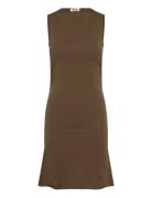 Gathered Jersey Mini Dress Lyhyt Mekko Brown Monki
