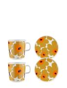 Unikko Breakfast Set 4 Pcs Home Tableware Plates Small Plates Multi/pa...