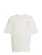 Mer Sp Gfxtee Y Tops T-shirts Short-sleeved White Adidas Performance