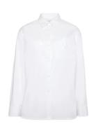 Poplin Relaxed Shirt Tops Shirts Long-sleeved White Calvin Klein Jeans