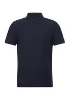 Dc Performance Zip Polo Tops Polos Short-sleeved Navy Tommy Hilfiger