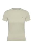 Tjw Slim Linear Ss Tee Ext Tops T-shirts & Tops Short-sleeved White To...