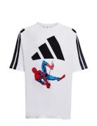Lk Mrvl Sm T Tops T-shirts Short-sleeved White Adidas Sportswear