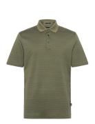 H-Parris 102 Tops Polos Short-sleeved Khaki Green BOSS