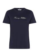 Lurex Script Reg C-Nk Ss Tee Tops T-shirts & Tops Short-sleeved Black ...