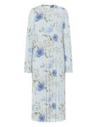 Pcamber Ls Midi Dress Wvn D2D Fsy Polvipituinen Mekko Blue Pieces