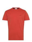 Contrast Logo Ss T-Shirt Tops T-shirts Short-sleeved Orange GANT
