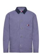 Tjm Canvas Cord Overshirt Ext Tops Overshirts Blue Tommy Jeans