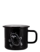 Moomin Enamel Mug 37Cl Home Tableware Cups & Mugs Coffee Cups Black Mu...