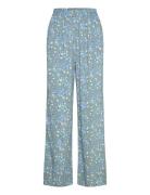 Rwelif Mw Trousers Bottoms Trousers Wide Leg Blue Rosemunde