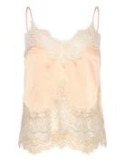 Delicate Lace Top Tops Blouses Sleeveless Cream Stella Nova