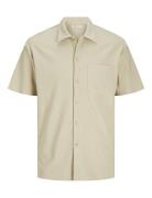 Jormykonos Plisse Resort Ss Shirt Tops Shirts Short-sleeved Beige Jack...