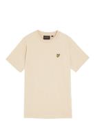 Plain T-Shirt Tops T-shirts Short-sleeved Beige Lyle & Scott