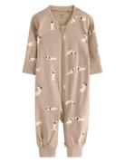 Pyjamas Dogs Aop Pyjama Sie Jumpsuit Haalari Beige Lindex