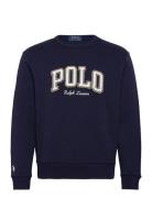 Logo Fleece Sweatshirt Tops Sweat-shirts & Hoodies Sweat-shirts Navy P...