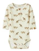 Nbmlavo Eno Ls Slim Body Lil Bodies Long-sleeved Cream Lil'Atelier