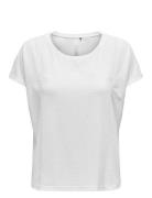 Onpaub-Fia On Ss Bat Loose Tee Tops T-shirts & Tops Short-sleeved Whit...