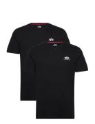 Basic T Small Logo 2 Pack Tops T-shirts Short-sleeved Black Alpha Indu...