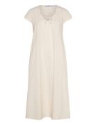 Cc Heart Aliza Dress With Gathering Polvipituinen Mekko Cream Coster C...