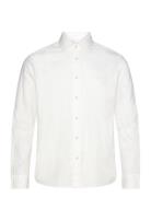 Slhregbond-Garment Dyed Shirt Ls Tops Shirts Casual White Selected