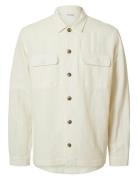 Slh-Leroy Linen Blend Overshirt Ls Noos Tops Overshirts Cream Selected