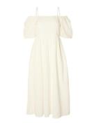 Slfanelli 3/4 On Off Ankle Dress B Polvipituinen Mekko White Selected