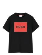 T-Shirt Tops T-shirts Short-sleeved Black Hugo Kids