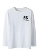 Nkmlayton Ls Nreg Top Box Tops T-shirts Long-sleeved T-shirts White Na...