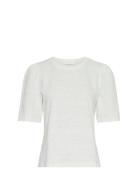 Mschelmira Puff Tee Tops T-shirts & Tops Short-sleeved White MSCH Cope...