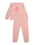 Pyjamas Ls Set Aop Pyjamasetti Pyjama Pink Minymo