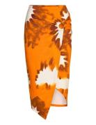Praga Polvipituinen Hame Orange Desigual