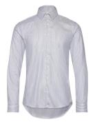 Non Iron Stripe Slim Shirt Tops Shirts Business Blue Calvin Klein