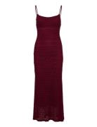 Louisa Mesh Midi Dress Maksimekko Juhlamekko Burgundy Bardot