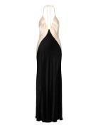 Yve Contrast Halter Dress Maksimekko Juhlamekko Black Bardot