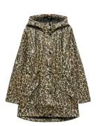 Vmmalou Coated Printed Jacket Noos Ohut Pitkä Takki Brown Vero Moda